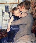 Mother Canvas Paintings - Mother And Child